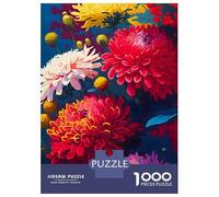 1000 Pieces Jigsaws Adults Puzzles Flowers Mom Chrysanthemum Jigsaws for Adults Toy Wall Decor Hand Speed Race Unique Gifts for Birthday And Christmas 52x38cm/1000pcs