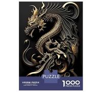 1000 Pieces Jigsaws Adults Puzzles Flying Dragon Art Deco Jigsaw for Adults Fun Games Staycation Kill Time Unique Gifts for Birthday And Christmas 38x26cm/1000pcs