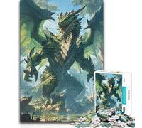 1000 Pieces Jigsaws Adults Puzzles Forest Dragon Hand Speed Race Impossible Game for And from 14 Years And over (size 38x26cm)