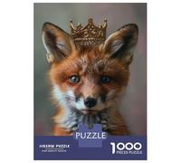 1000 Pieces Jigsaws Adults Puzzles Fox King Jigsaw for Adults Fun Games Staycation Kill Time Unique Gifts for Birthday And Christmas 52x38cm/1000pcs