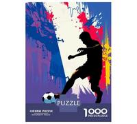 1000 Pieces Jigsaws Adults Puzzles France Soccer Player Silhouette Jigsaw for Adults Toy Wall Decor Hand Speed Race Difficult And Challenge 52x38cm/1000pcs