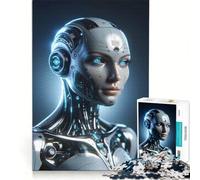 1000 Pieces Jigsaws Adults Puzzles Futuristic Cyborg Advanced Humanoid Robot, Fun Games, Train Your Brain And Hands, Deal As Gifts for The Whole Family 38x52cm