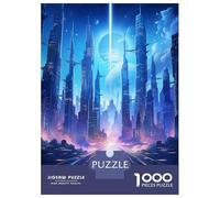 1000 Pieces Jigsaws Adults Puzzles Futuristic Surreal City Puzzle for Adults Relax Games Birthday Present Parent-child Interaction 38x26cm/1000pcs