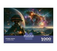 1000 Pieces Jigsaws Adults Puzzles Galactic Odyssey Space Station Exploration Jigsaws for Adults Hands-on Game Analysis And Logic Difficult And Challenge 38x26cm/1000pcs
