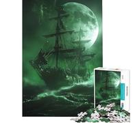 1000 Pieces Jigsaws Adults Puzzles Ghost Ship in The Storm Learning Educational Toys Family Game Difficult Hard Secret Santa Gifts (Size 50x75cm)
