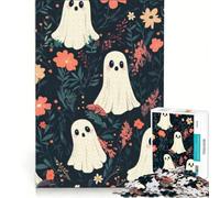 1000 Pieces Jigsaws Adults Puzzles Ghostly Floral Pattern, Fun Games, Train Your Brain And Hands, Deal As Gifts for The Whole Family 38x26cm