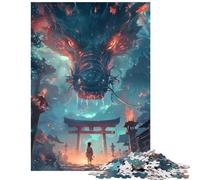 1000 Pieces Jigsaws Adults Puzzles Gift Fantasy Torii Gate Dragon Difficult And Challenge Enhance Memory DIY Toys for 14+ Puzzle Game Offered (38x52cm)