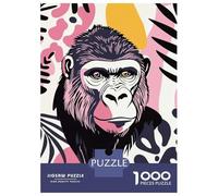 1000 Pieces Jigsaws Adults Puzzles Gifts Abstract Gorilla Portrait Puzzle for Adults Relax Games Hand Speed Race Birthday Present, Gifts, 52x38cm/1000pcs