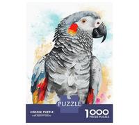 1000 Pieces Jigsaws Adults Puzzles Gifts Abstract Grey Parrot Art Puzzle for Adults Relax Games For Family Fun Gifts for Friends And Family 52x38cm/1000pcs