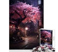 1000 Pieces Jigsaws Adults Puzzles Gifts Abstract Japan City Alley DIY Toys Art Work Gift Educational Game Artists' Collection, Fine Arts (Size 38x52cm)