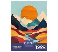 1000 Pieces Jigsaws Adults Puzzles Gifts Abstract Mountain Landscape Art Print Jigsaw Puzzle Anti-Stress Toys Difficult Challenge Birthday Present, Gifts, 70x50cm/1000pcs