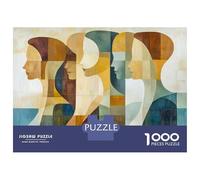 1000 Pieces Jigsaws Adults Puzzles Gifts Abstract Women Art Print Puzzle for Adults Hands-on Game Analysis And Logic Challenging To Complete 38x26cm/1000pcs