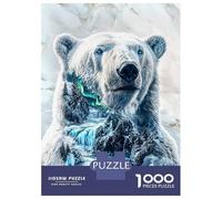 1000 Pieces Jigsaws Adults Puzzles Gifts Arctic Majesty Polar Bear Jigsaw Fun Games Precision Cutting Gifts for Friends And Family 38x26cm/1000pcs