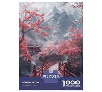 1000 Pieces Jigsaws Adults Puzzles Gifts Asian Landscape at Spring Puzzles for Adults Fun Games Staycation Kill Time Birthday Present, Gifts, 70x50cm/1000pcs