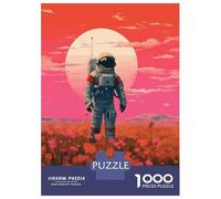1000 Pieces Jigsaws Adults Puzzles Gifts Astronaut Painting Flower Puzzles for Adults Brain Teaser Game Analysis And Logic Birthday Present, Gifts, 52x38cm/1000pcs