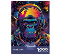 1000 Pieces Jigsaws Adults Puzzles Gifts Astronaut Space Gorilla Puzzle for Adults Relax Games Hand Speed Race Birthday Present, Gifts, 52x38cm/1000pcs