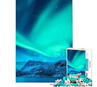 1000 Pieces Jigsaws Adults Puzzles Gifts Aurora Borealis Iceland Fun at Home Activities, Pattern Assembly DIY Toys for 14+ Puzzle Game Offered (38x52cm)