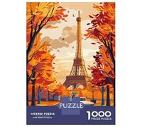 1000 Pieces Jigsaws Adults Puzzles Gifts Autumn in Paris Jigsaw Puzzle Anti-Stress Toys Difficult Challenge Birthday Present, Gifts, 52x38cm/1000pcs