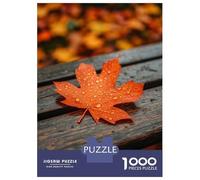 1000 Pieces Jigsaws Adults Puzzles Gifts Autumn Leaf with Dew Drops Puzzle for Adults Relax Games For Family Fun Gifts for Friends And Family 70x50cm/1000pcs