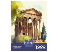 1000 Pieces Jigsaws Adults Puzzles Gifts Bacchus Temple Watercolor Puzzle for Adults Relax Games For Family Fun Gifts for Friends And Family 52x38cm/1000pcs