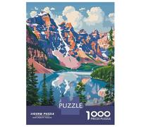 1000 Pieces Jigsaws Adults Puzzles Gifts Banff National Park Canada Landscape Art Jigsaw for Adults Family Games Birthday Present Birthday Present, Gifts, 70x50cm/1000pcs