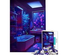 1000 Pieces Jigsaws Adults Puzzles Gifts Bath of Magic Practical Game Challenging Game Toys Birthday Gifts Difficult Hard (Size 38x26cm)