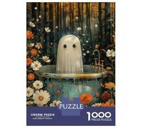 1000 Pieces Jigsaws Adults Puzzles Gifts Bathtube Ghost Floral Puzzles for Adults Brain Teaser Game Analysis And Logic Birthday Present, Gifts, 52x38cm/1000pcs