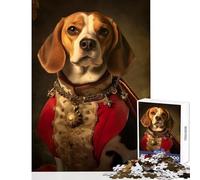 1000 Pieces Jigsaws Adults Puzzles Gifts Beagle Baroque Jigsaw for Teenagers Precision Cutting Fun Activities at Home Christmas Birthday Gifts (38x26cm)