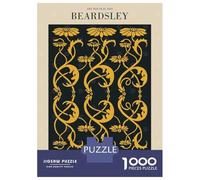 1000 Pieces Jigsaws Adults Puzzles Gifts Beardsley Art Nouveau Floral Pattern Adult Jigsaw Hands-on Game But Fun And Humorous Great Gift for Gaming 70x50cm/1000pcs