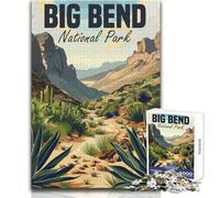 1000 Pieces Jigsaws Adults Puzzles Gifts Big Bend National Park Stress Reliever Brain Teaser Game Great Gifts And Toys (size 50x75cm)