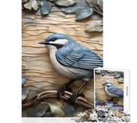 1000 Pieces Jigsaws Adults Puzzles Gifts Bird Watching Gift Tit Educational Toy Art Work Gift for Educational Game Challenging To Complete Size 50x75cm