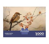 1000 Pieces Jigsaws Adults Puzzles Gifts Birds on Branches Wall Art Teenager Puzzles Relaxing Games Hand Speed Race Great Gift for Gaming 70x50cm/1000pcs
