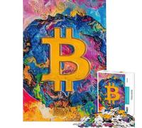 1000 Pieces Jigsaws Adults Puzzles Gifts Bitcoin Abstract Art Adult Jigsaw Puzzles Pattern Assembly for Birthday, for Friends And Family (Size 50x75cm)