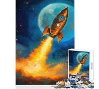 1000 Pieces Jigsaws Adults Puzzles Gifts Bitcoin Blast Off Fun Games Pattern Assembly Toy Wall Decor for Is Ideal As A Gifts (50x75cm)