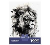 1000 Pieces Jigsaws Adults Puzzles Gifts Black Lion Watercolor Jigsaw Puzzle Fun Games For Family Fun Gifts for Friends And Family 52x38cm/1000pcs