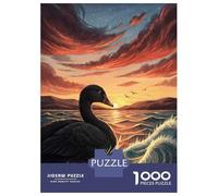 1000 Pieces Jigsaws Adults Puzzles Gifts Black Swan at Sunset Puzzles for Adults DIY Toys Home Decoration Gifts for Friends And Family 38x26cm/1000pcs