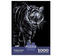 1000 Pieces Jigsaws Adults Puzzles Gifts Black Tiger Cat Jigsaw Puzzle Fun Games For Family Fun Gifts for Friends And Family 52x38cm/1000pcs