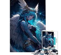 1000 Pieces Jigsaws Adults Puzzles Gifts Blue Seraphim Jigsaw Puzzle DIY Toys Perfect Decoration Educational Challenge (Size 38x26cm)