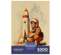 1000 Pieces Jigsaws Adults Puzzles Gifts Boy Astronaut Retro Style Jigsaw for Adults Family Games A Work of Art Gifts for Friends And Family 38x26cm/1000pcs