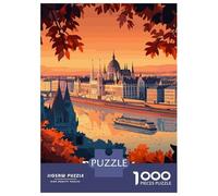 1000 Pieces Jigsaws Adults Puzzles Gifts Budapest Cityscape Jigsaws for Adults Toy Wall Decor Wall Art Educational Challenge 70x50cm/1000pcs