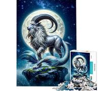 1000 Pieces Jigsaws Adults Puzzles Gifts Capricorn Zodiac Sign Fun at Home Activities, Enhance Memory Brain Teaser Game for And 14 Years And over (50x75cm)