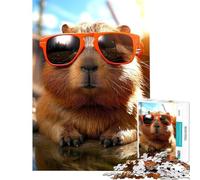 1000 Pieces Jigsaws Adults Puzzles Gifts Capybara Happy Be Capy Jigsaw Puzzle Relaxing Games Analysis And Logic Great Gifts for Gaming (Size 38x52cm)