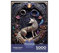 1000 Pieces Jigsaws Adults Puzzles Gifts Celestial Steampunk Fox Puzzle for Adults Relax Games For Family Fun Gifts for Friends And Family 52x38cm/1000pcs