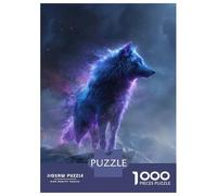1000 Pieces Jigsaws Adults Puzzles Gifts Celestial Wolf on Mountain Peak Puzzle for Adults Relax Games Hand Speed Race Birthday Present, Gifts, 38x26cm/1000pcs