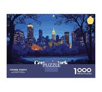 1000 Pieces Jigsaws Adults Puzzles Gifts Central Park at Night, New York Puzzles for Adults Brain Teaser Game Analysis And Logic Birthday Present, Gifts, 70x50cm/1000pcs