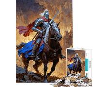 1000 Pieces Jigsaws Adults Puzzles Gifts Charge of The Royal Knight Fun at Home Activities, Enhance Memory Brain Teaser Game for And 14 Years And over (38x52cm)