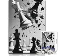 1000 Pieces Jigsaws Adults Puzzles Gifts Chess Kings Collision Brainteaser Family Games Analysis And Logic DIY Toys Size 38x26cm