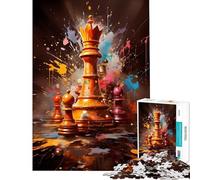 1000 Pieces Jigsaws Adults Puzzles Gifts Chess Queen Painting Difficult And Challenge Home Art Decor Educational Toy for And from 14 Years And over (38x52cm)