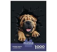 1000 Pieces Jigsaws Adults Puzzles Gifts Chinese Shar Pei Jigsaws for Adults Relaxing Games Wall Decoration Birthday Present, Gifts, 52x38cm/1000pcs