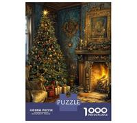 1000 Pieces Jigsaws Adults Puzzles Gifts Christmas Eve Painting Jigsaw for Adults Brain Teaser Game Perfect Decoration Challenging To Complete 70x50cm/1000pcs